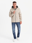 Vyriška SOFTSHELL striukė su fliso viduriu - smėlio spalvos V4 OM-JANP-0137