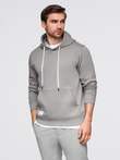 Men's BASIC kangaroo hooded sweatshirt - grey V8 B1674