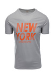 Men's printed t-shirt V-24A- grey S1434