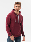 Men's hooded sweatshirt - dark red OM-SSBN-0120