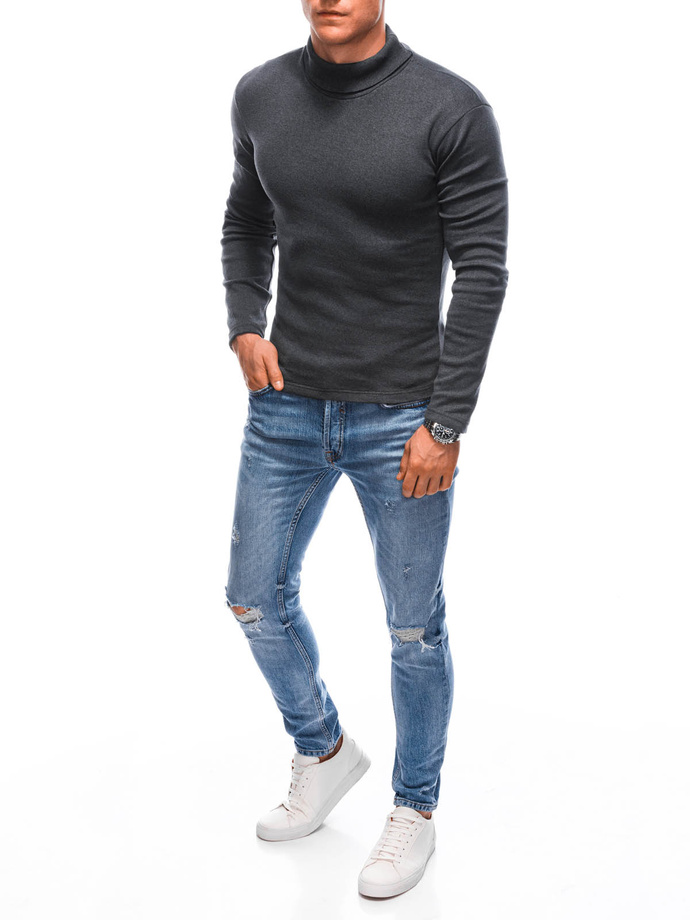 Sweter męski E159 - szary