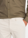Pantaloni chino uniformă REGULAR FIT pentru bărbați - bej V2 OM-PACP-0183