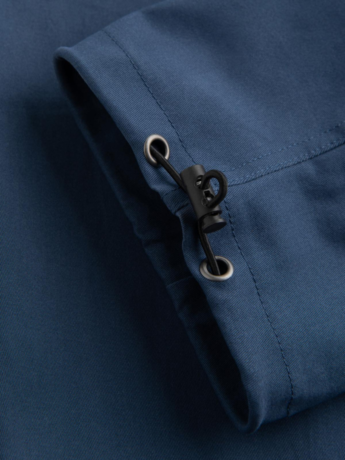 Men's cargo pants STRAIGHT LEG with triangle pins on pocket - dark blue V4 OM-PACG-0196