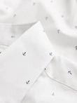 Pánská klasická bavlněná košile SLIM FIT s kotvami - bílá V3 OM-SHCS-0156