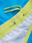 Men's swim shorts with two-tone welt - blue V6 OM-SRBS-0141