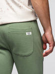 Men's sweatpants with unlined leg - green V3 OM-PABS-0206