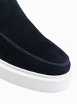 Men's slip-on half shoes on thick sole - navy blue V4 OM-FOCS-0152