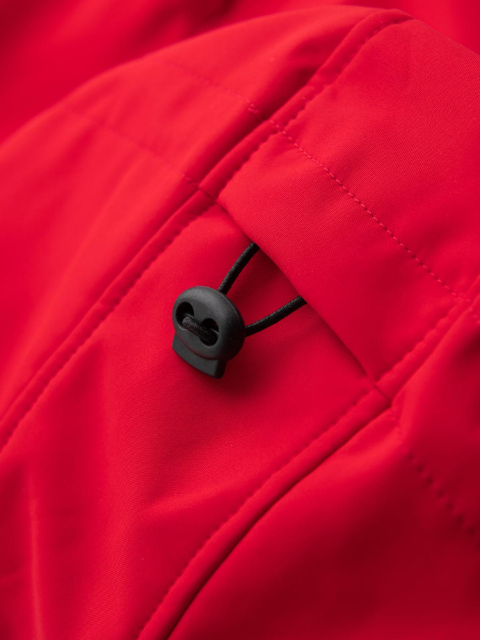 Jachetă bărbătească cu centru din fleece SOFTSHELL-red V6 OM-JANP-0137