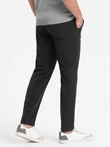 Elegantiškos vyriškos SLIM FIT chino kelnės - grafito spalvos V2 OM-PACP-0191