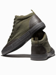 Men's casual sneakers T377 - olive V5