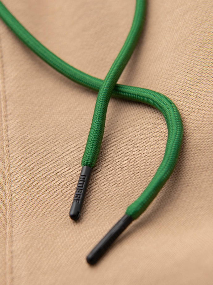 Vyriškos sportinės bėgimo kelnės su apvadais - rudos V1 OM-PASK-0284