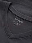 Men's unprinted longsleeve with a v-neck - graphite V4 OM-LSBL-0108