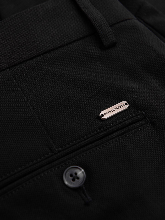 Vyriškos chino kelnės SLIM FIT - juodos V4 OM-PACP-0186