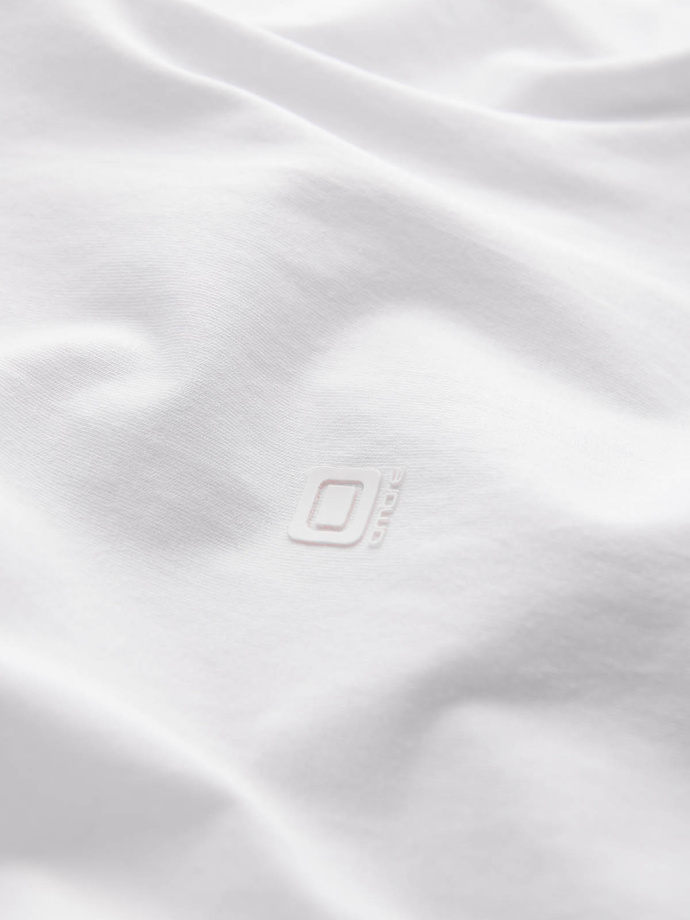 Pánské tričko V-NECK s elastanem - bílé V1 OM-TSCT-0106