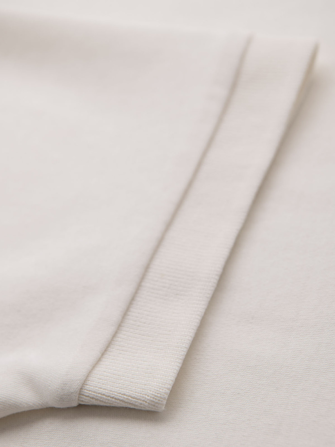 Men's polo shirt with zipper neckline - white V1 OM-POSS-0148