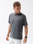 Men's printed t-shirt - black S1371