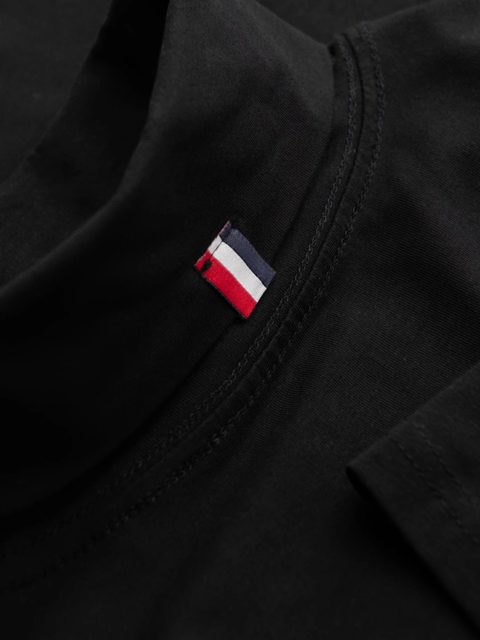 Pánský rolák s dlouhým rukávem - černý V1 OM-LSCL-0130