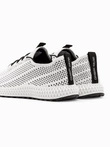 Men's mesh slip-on sneakers shoes - white V7 OM-FOKS-0117