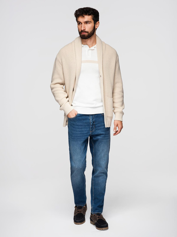 Pantaloni din denim pentru bărbați CARROT cu frecare - albastru V2 OM-PADP-0253