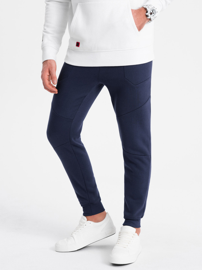 Pantaloni de trening pentru bărbați jogger - albastru închis V4 OM-PASK-22FW-008