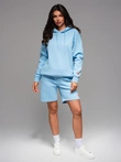 UNISEX sweatshirt set hoodie + athleisure shorts - blue V8 Z110