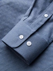 Vyriški SLIM FIT marškiniai iš dekoratyvinio audinio - mėlyni V1 OM-SHCS-0175
