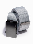 Men's belt with metal buckle - grey A376