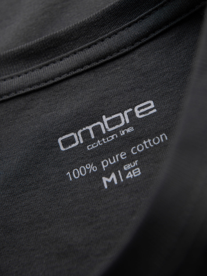 Tricou clasic BASIC din bumbac pentru bărbați - violet V13 OM-TSBS-0146