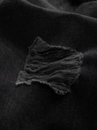 Pantaloni de bărbați din denim cu găuri - negru V2 P1028