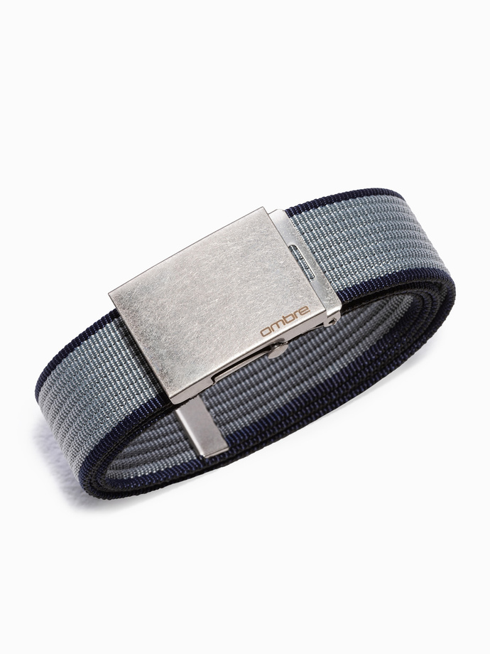 Men's two-tone parchment belt - gray A364 