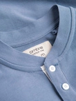 Tricou polo fără guler pentru bărbați - albastru V3 OM-TSCT-0156