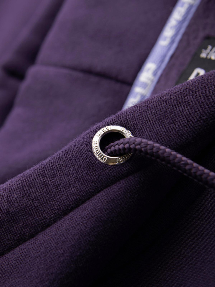 Unisex sweatshirt with pockets and hood - purple V13 OU-SNBC-0105