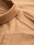 Men's plain turtleneck longsleeve - light brown V5 OM-LSCL-0130