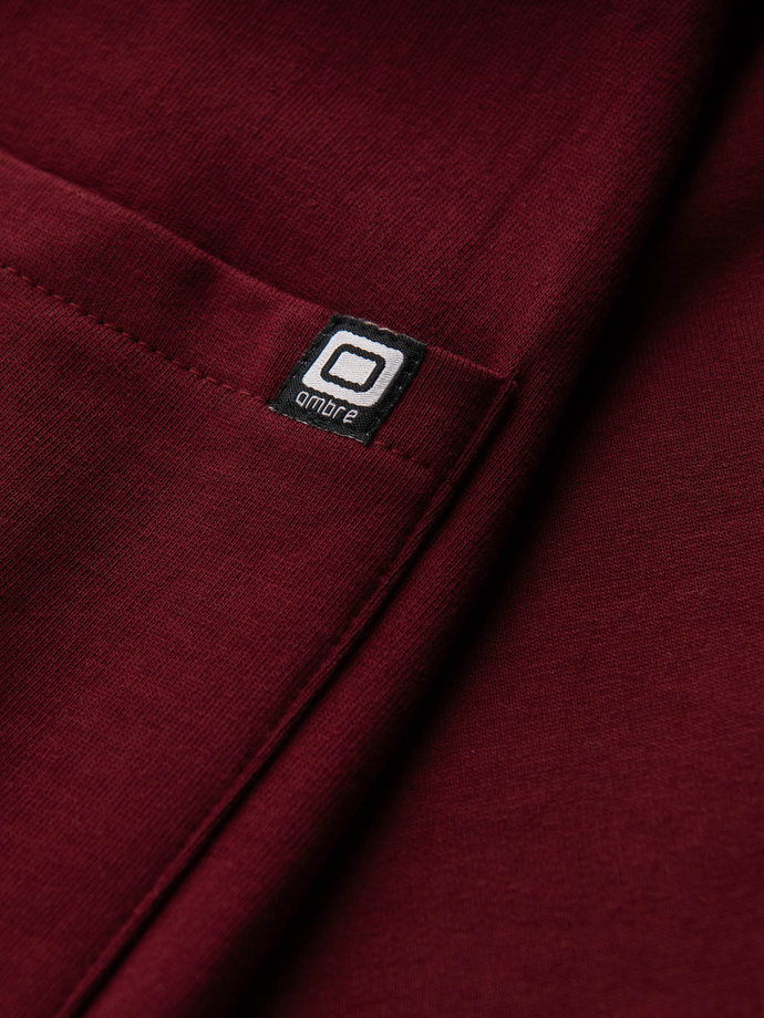 Vyriškos sportinės kelnės - tamsiai raudona P946