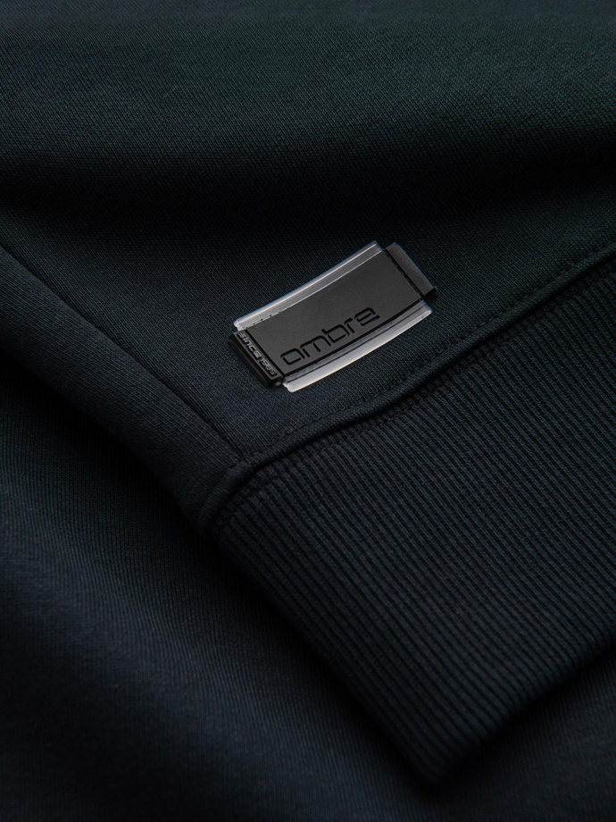 Pánská bavlněná mikina BASIC - černá V9 OM-SSBN-0159