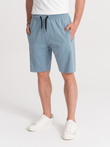 Men's knit shorts - light blue V3 W291 