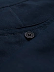 Men's classic chino pants with fine texture - navy blue V3 OM-PACP-0188