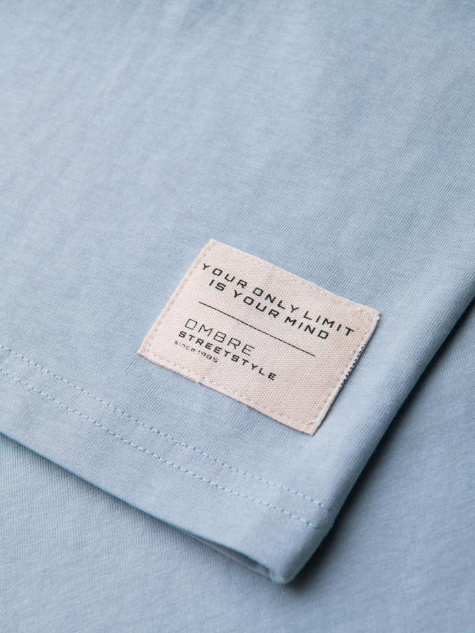 Tricou LOOSE FIT pentru bărbați cu buzunar - albastru V4 OM-TSCT-0171 