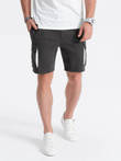Men's shorts with cargo pockets - dark grey V2 OM-SRSK-0106