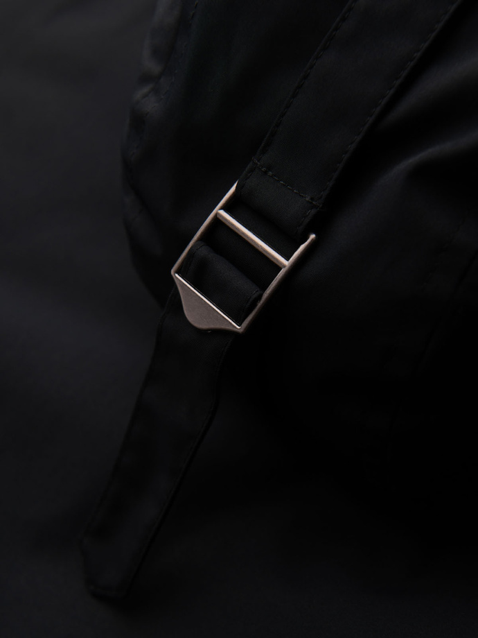 Jachetă parka Classic Long pentru bărbați - negru V6 OM-JAPJ-0313