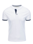 Bluza polo simpla barbati - alb S1381