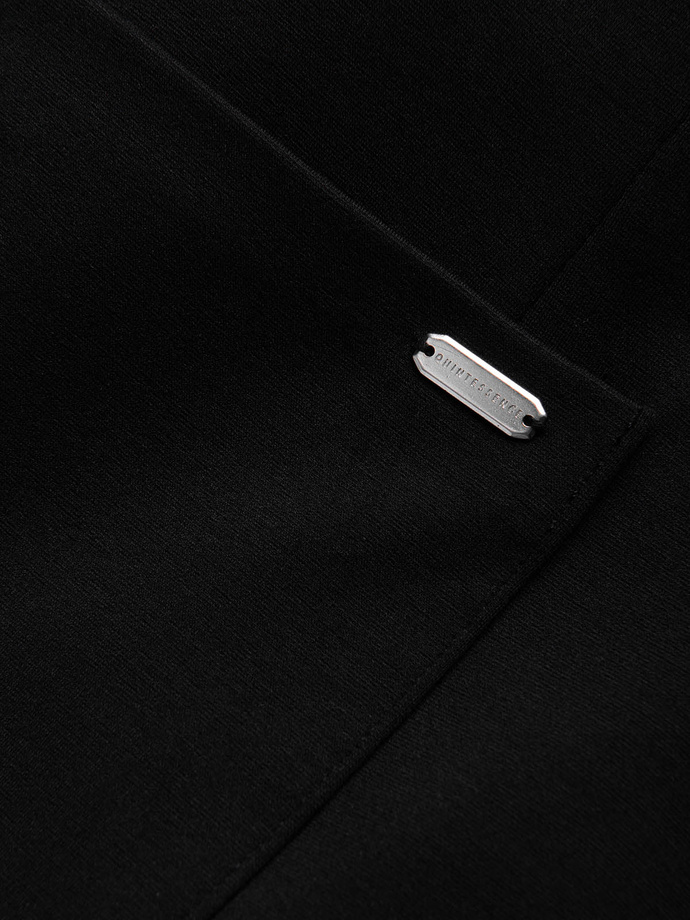 Men's jacket with patch pockets - black V5 OM-BLZB-0127