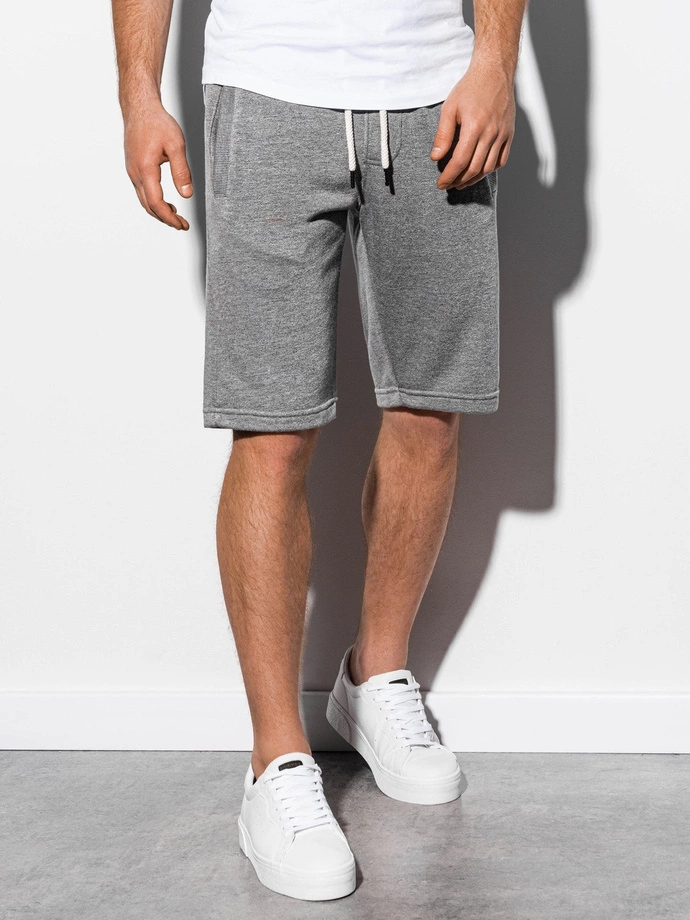 Men's sweatshorts - grey melange W238