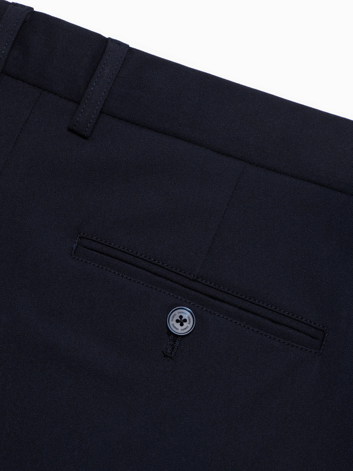 Vyriškos elegantiškos chino kelnės SLIM FIT - tamsiai mėlynos V3 OM-PACP-0191