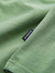 Bumbac clasic pentru bărbați BASIC tricou cu guler în V - verde V11 OM-TSBS-0145