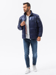 Men's winter jacket - dark blue C546