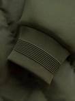 Pánská prošívaná bunda bomber s vysokým límcem - tmavě olivově zelená V3 OM-JALP-0140