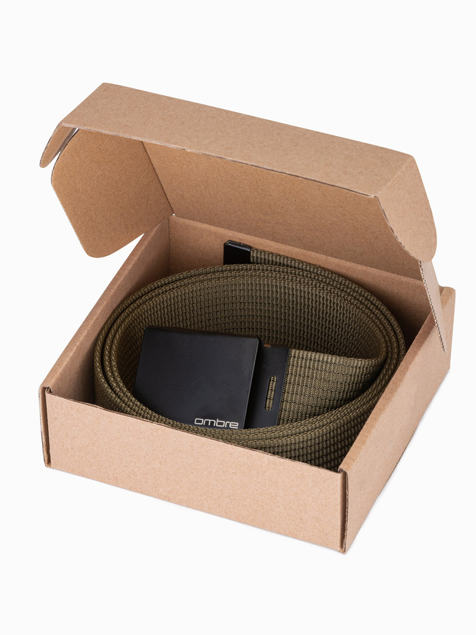 Pánsky opasok s nastaviteľnou prackou - zelený A030