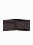 Men's leather wallet - brown A609