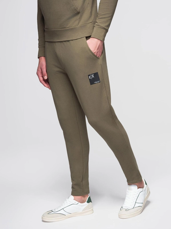 Set hanorac bărbați hanorac + pantaloni de trening - măsline V4 Z107